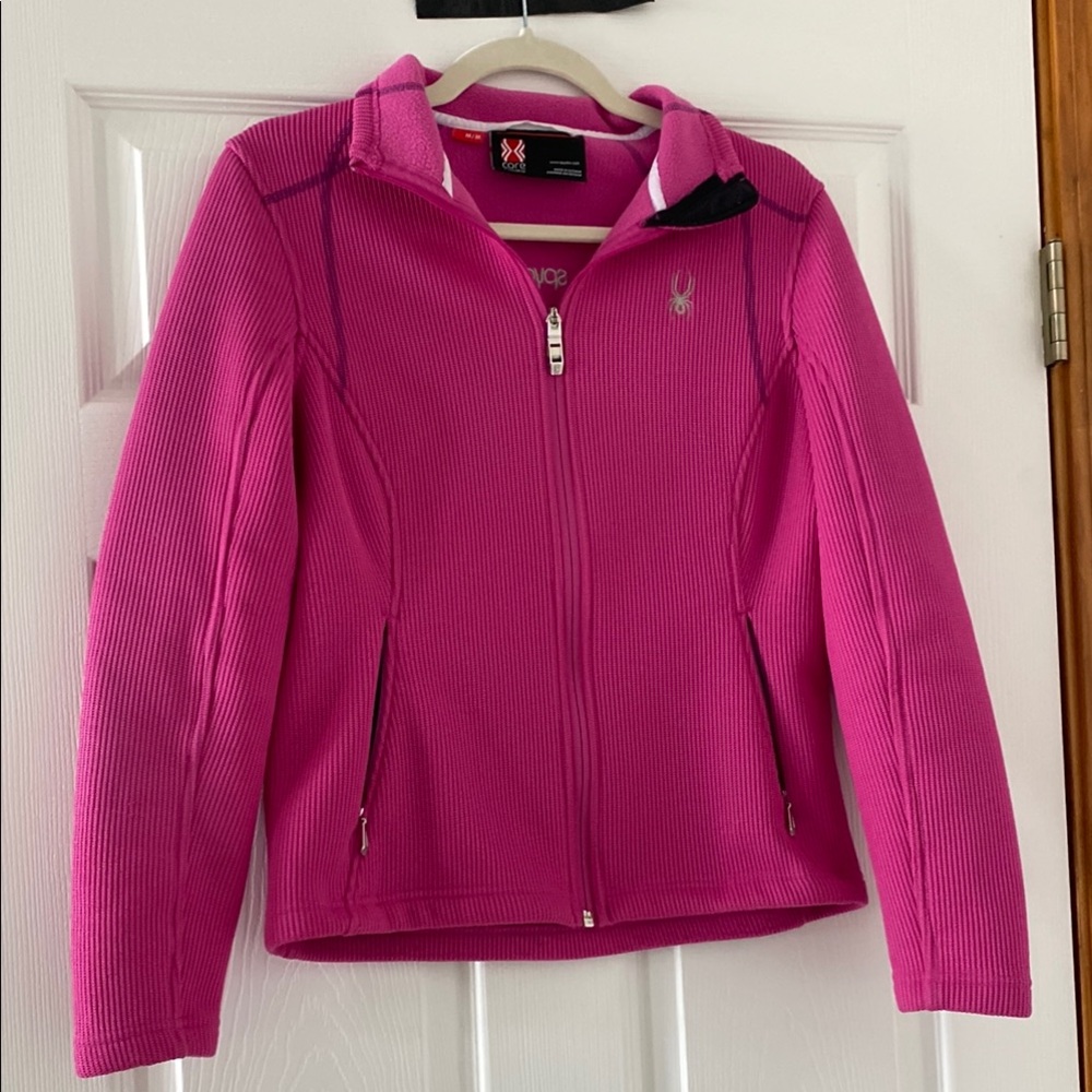 Spyder Pink Ski Jacket with Stand-Up Collar